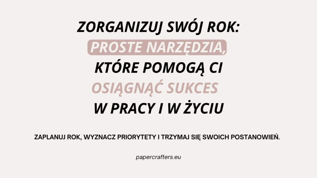 zaplanuj swój rok